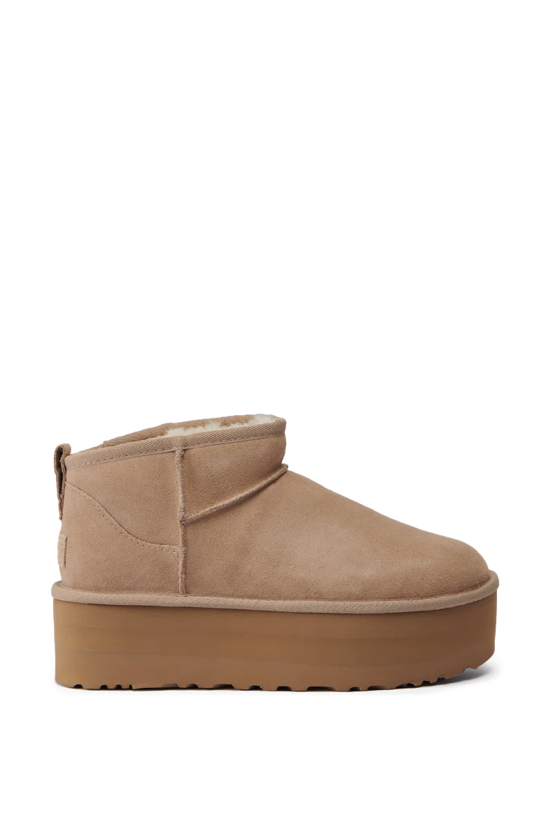 UGG CLASSIC ULTRA MINI PLATFORM IN SAND - Image 3
