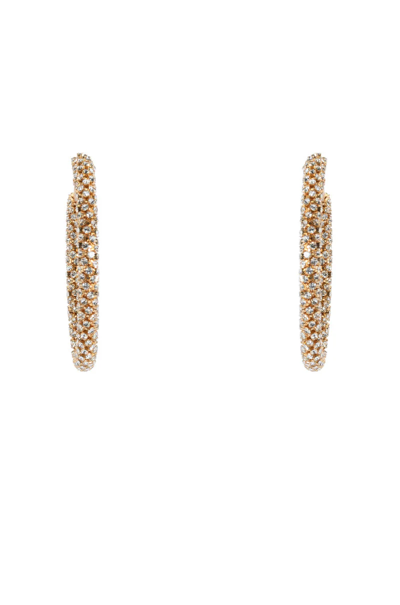 50MM BLING HOOP IN GOLD - Image 2