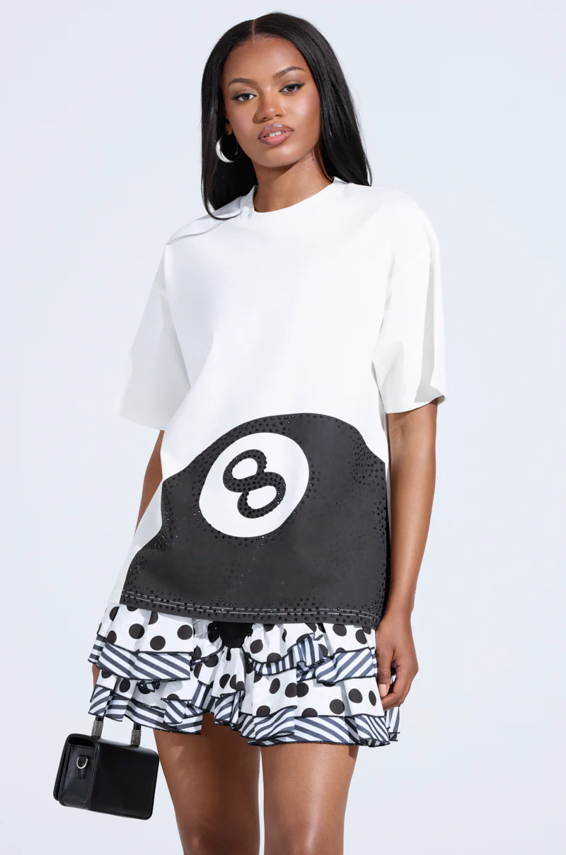 8BALL RHINESTONE OVERSIZED TEE - Image 2