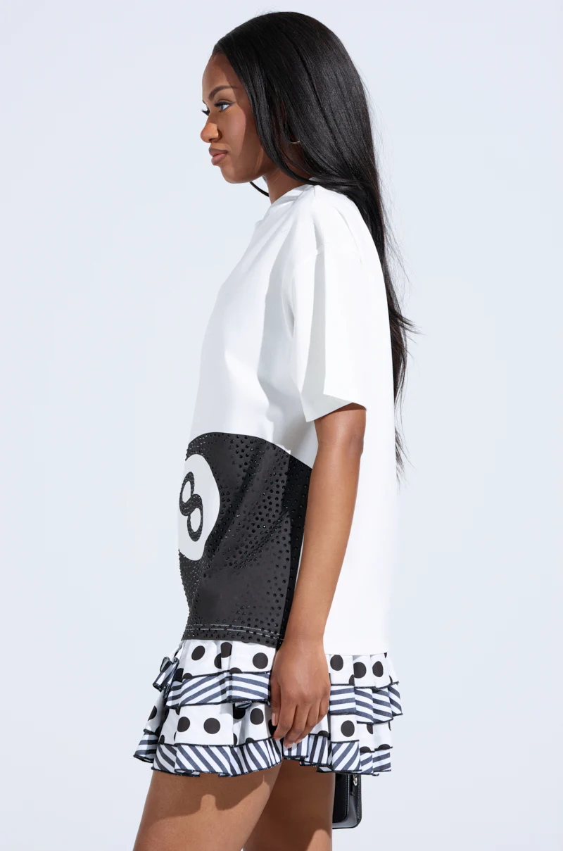 8BALL RHINESTONE OVERSIZED TEE - Image 4
