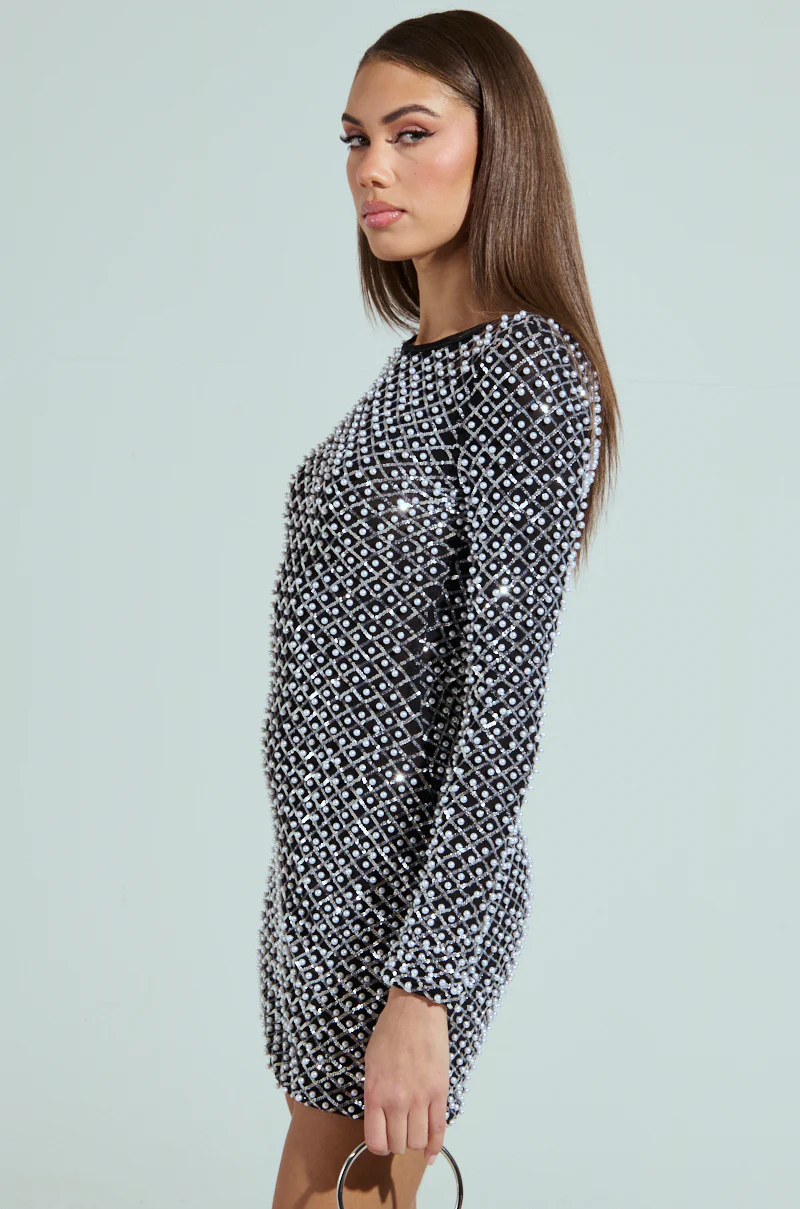 A HAMPTONS HOLIDAY PEARL MINI DRESS - Image 3