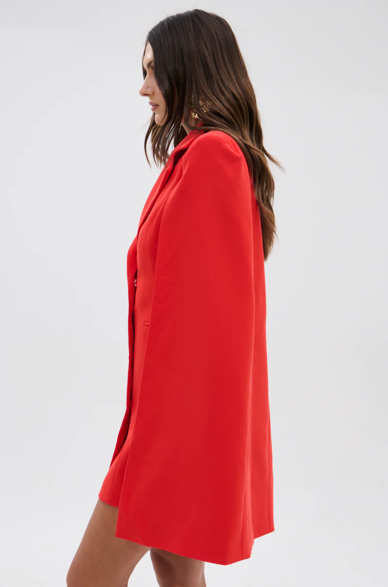 A LA MODE MINI BLAZER DRESS IN RED - Image 8