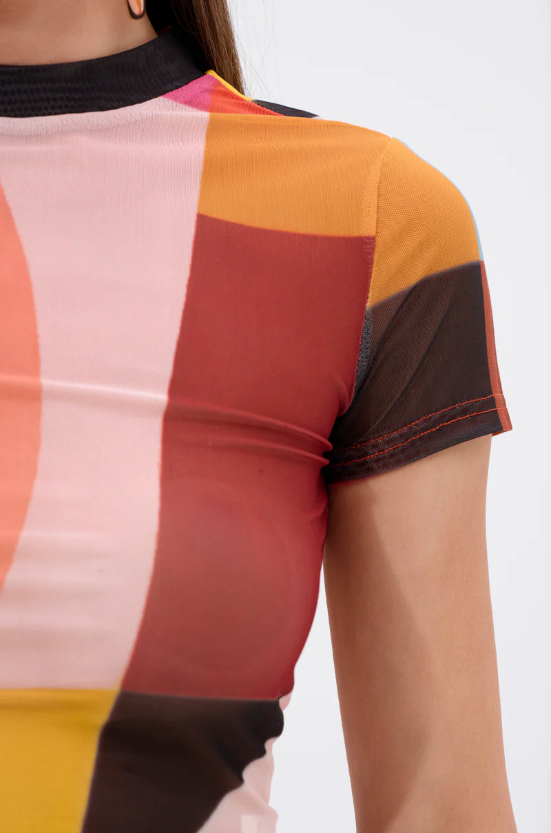 ABSTRACT THOUGHTS MESH SHORT SLEEVE TEE - Image 7