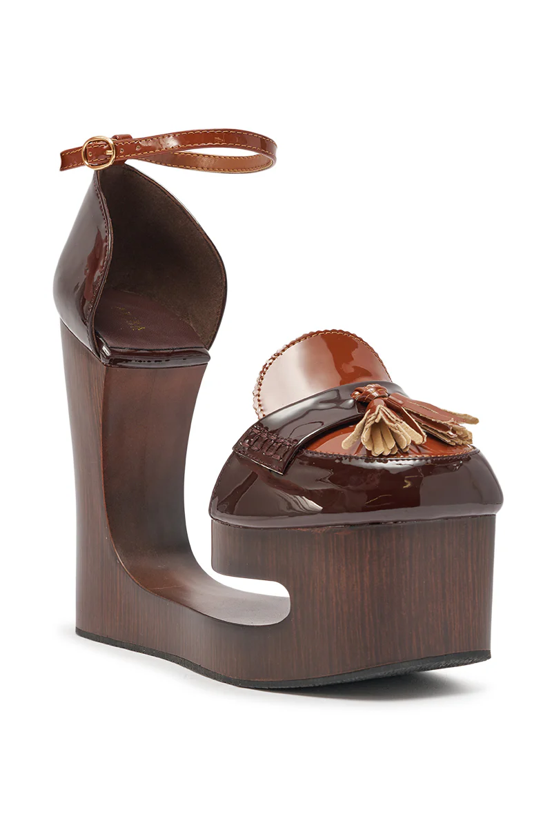 AKIRA GOLD BIXBY BROWN EMPTY WEDGE PUMP - Image 6