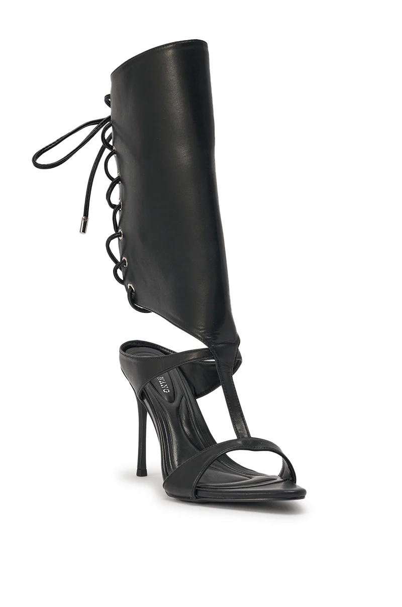 AKIRA GOLD BODHI BLACK SEXY GLADIATOR SANDAL - Image 5
