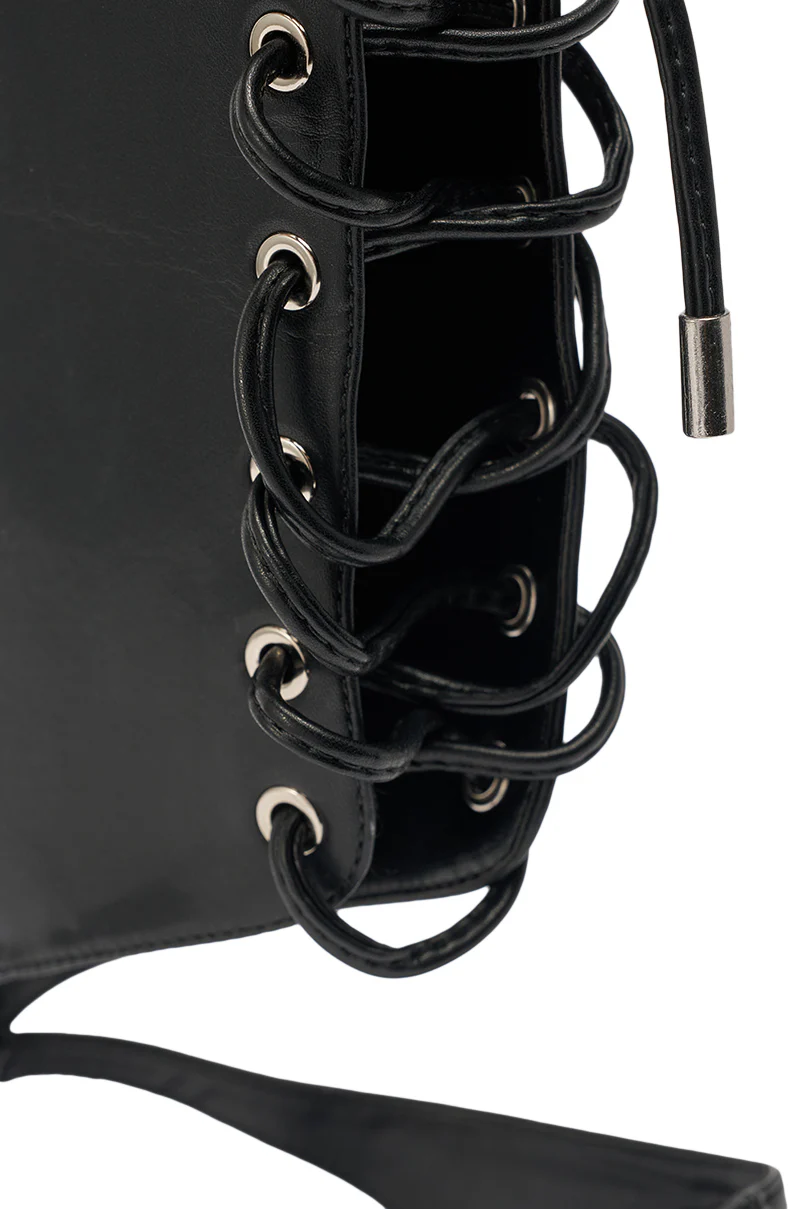 AKIRA GOLD BODHI BLACK SEXY GLADIATOR SANDAL - Image 7