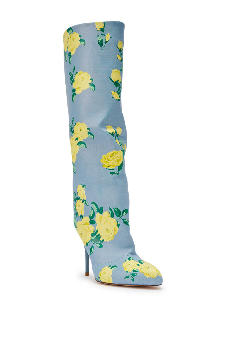 AKIRA GOLD GARLAND BLUE FLORAL BOOT - Image 7
