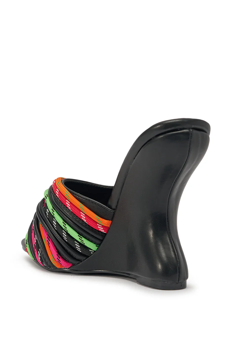 AKIRA GOLD NOWITZKI MULTI WEDGE AND SHOE LACE SANDAL - Image 6