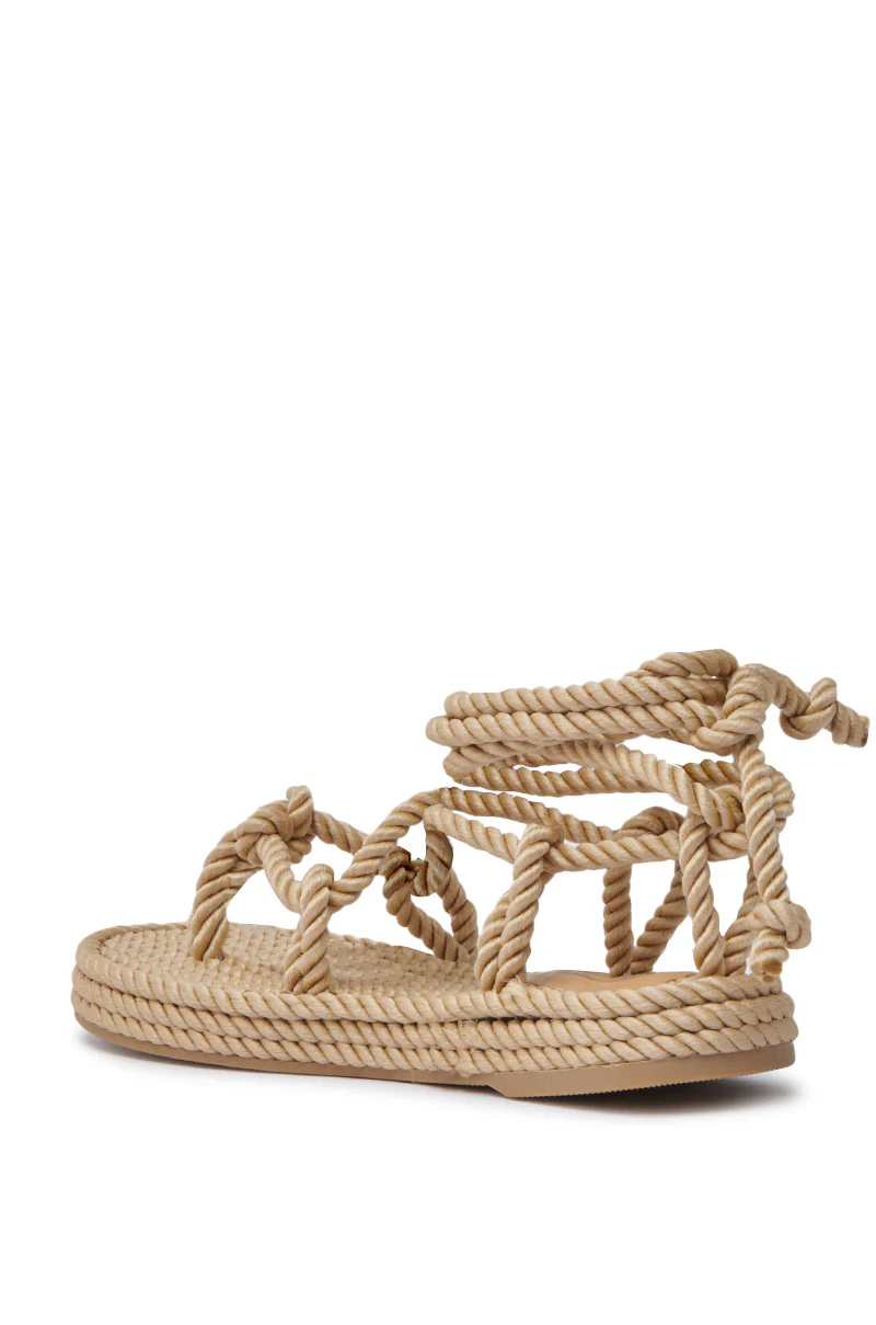 AKIRA KEONA BEIGE ROPE FLAT SANDAL - Image 5