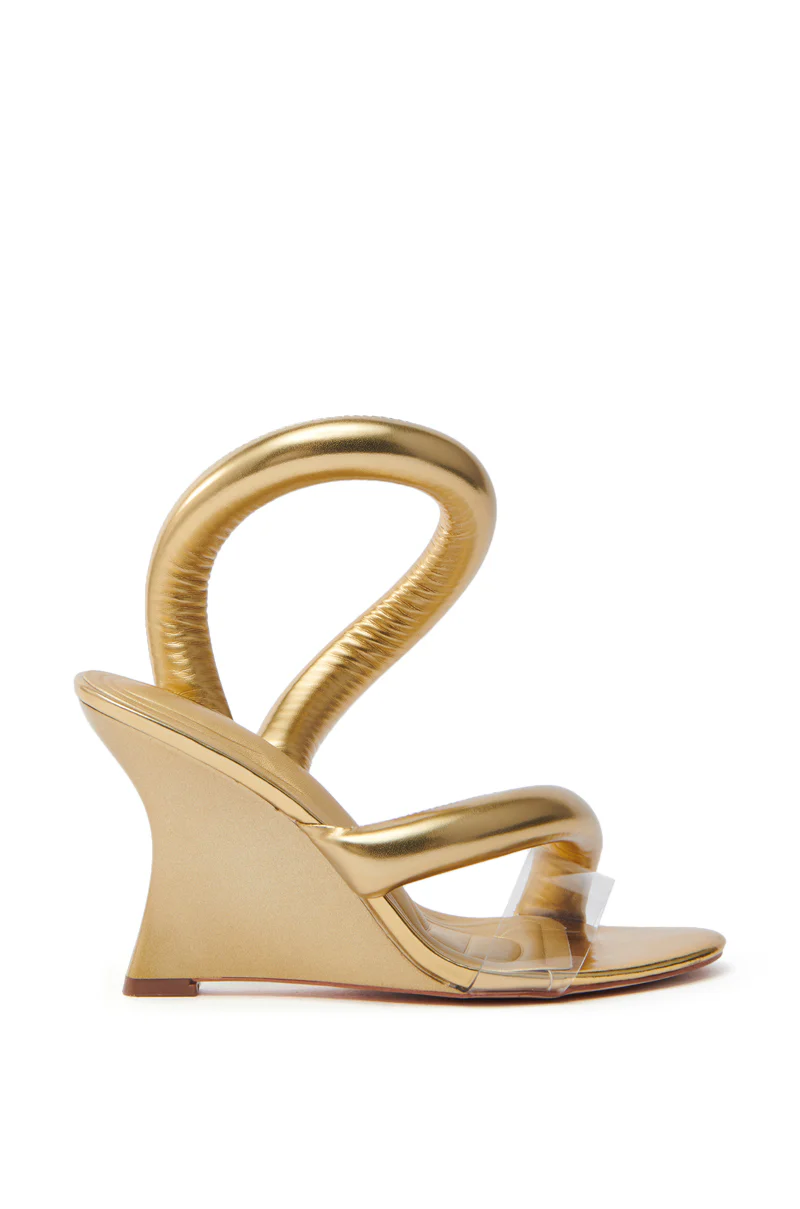AKIRA MINORU GOLD WEDGE SANDAL - Image 6
