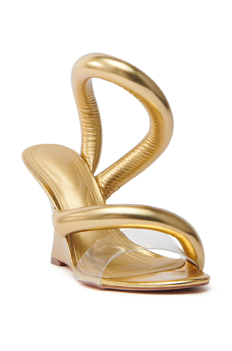 AKIRA MINORU GOLD WEDGE SANDAL - Image 7