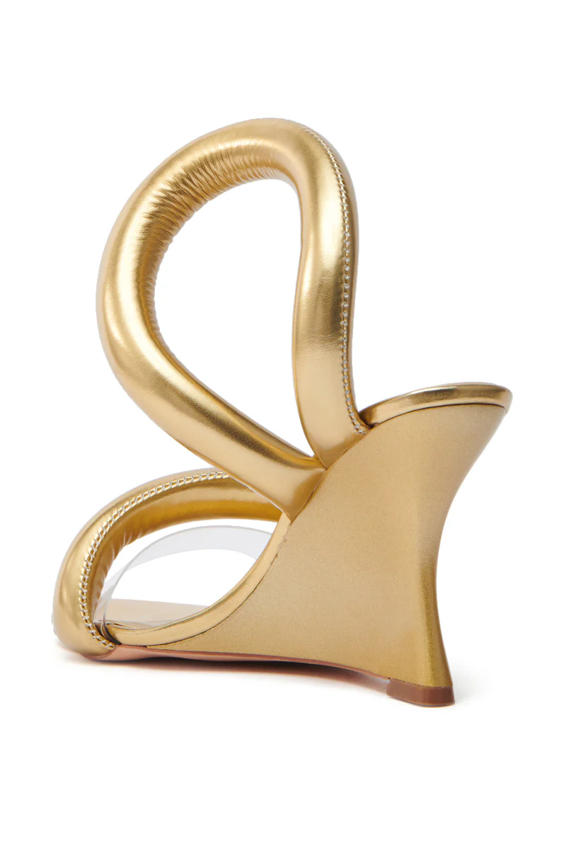 AKIRA MINORU GOLD WEDGE SANDAL - Image 8