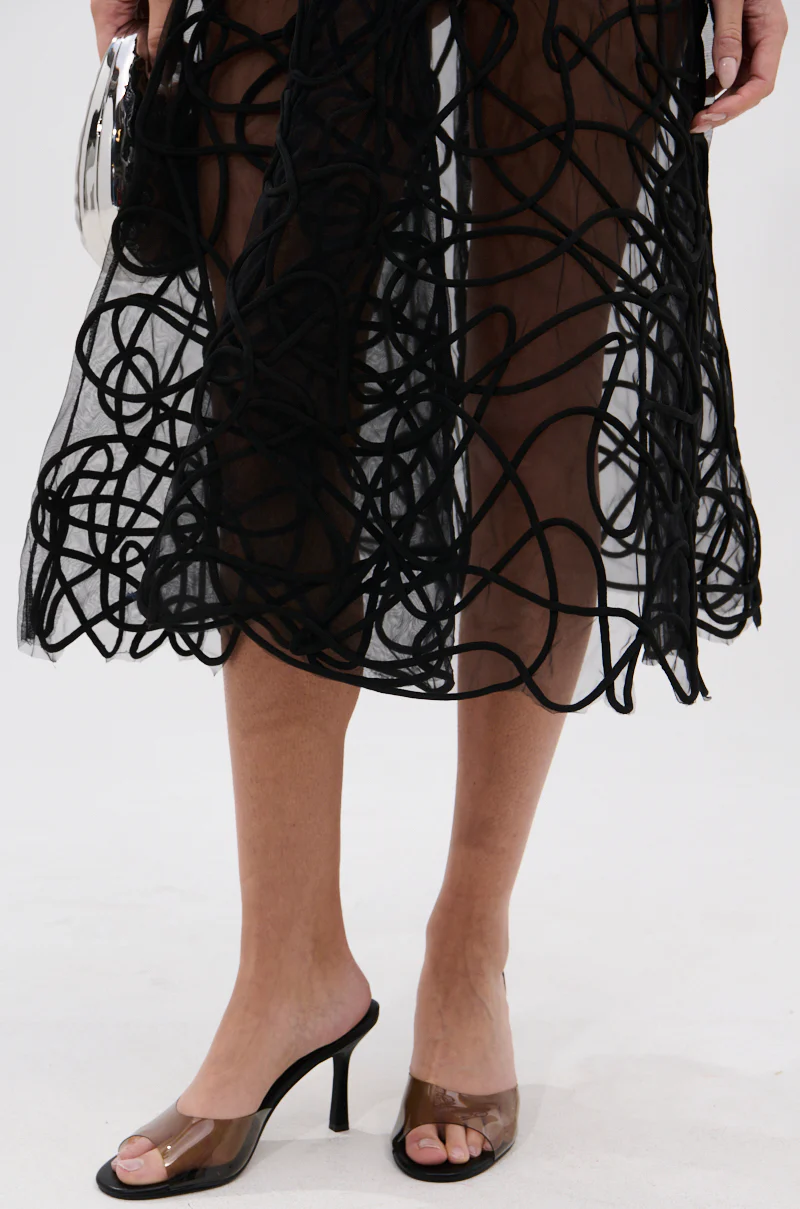 AKIRA RAYA BLACK PVC CHUNKY HEEL SANDAL - Image 2