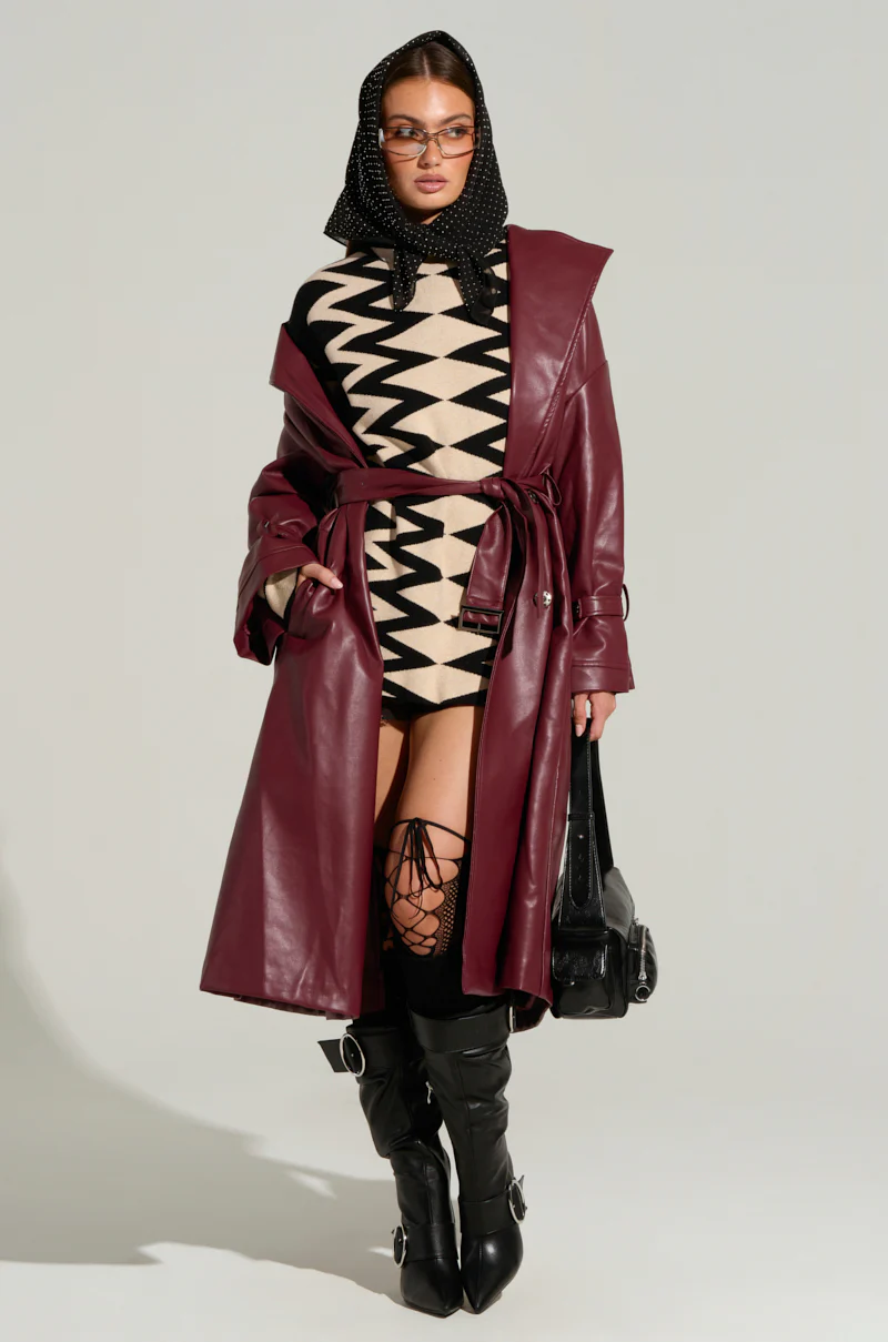 ALINNA FAUX LEATHER TRENCH - Image 3