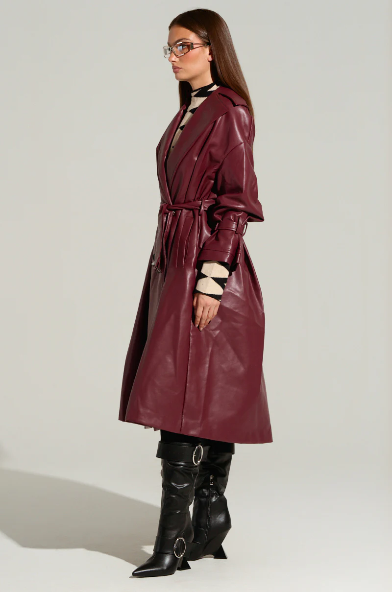ALINNA FAUX LEATHER TRENCH - Image 7