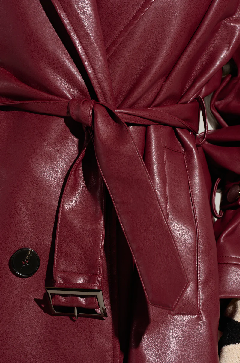 ALINNA FAUX LEATHER TRENCH - Image 9
