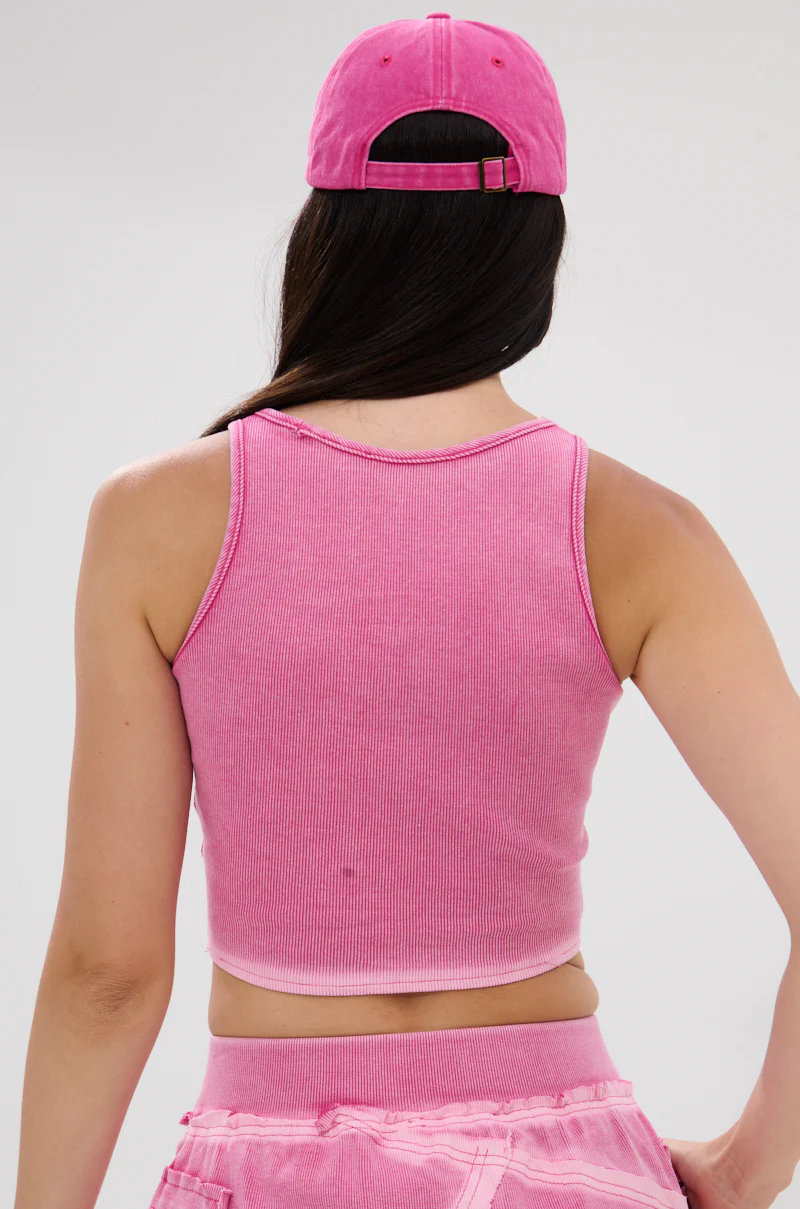 ALL ABOUT THE DRAMA KNIT TANK WITH LACE UP - Image 4