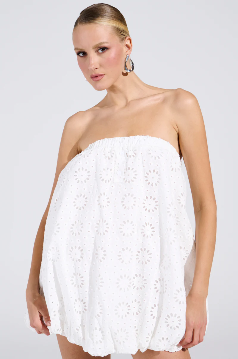 ALL FOR LOVE BUBBLE MINI DRESS