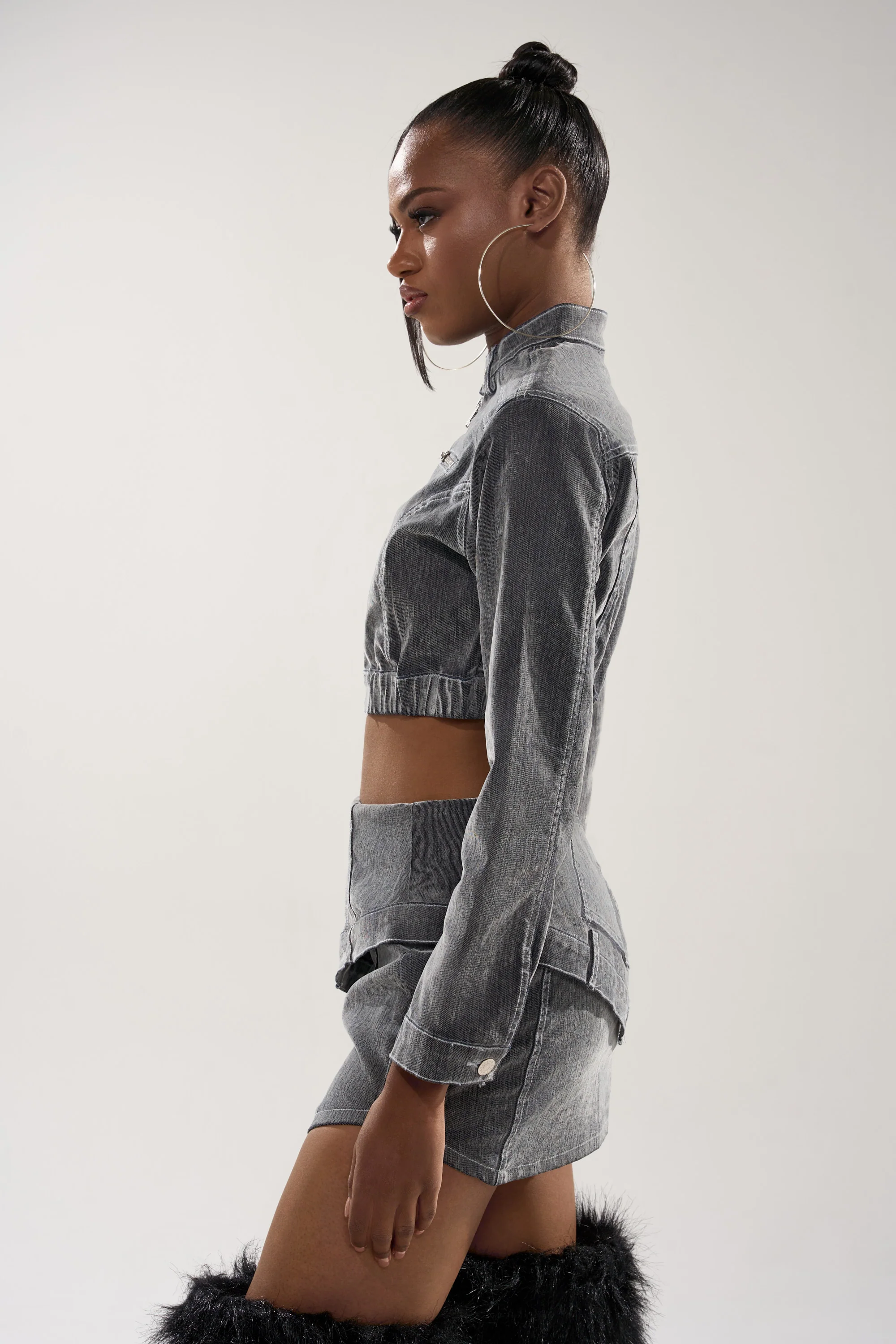 ALL FOR LOVE VELVET DENIM MOTO - Image 7