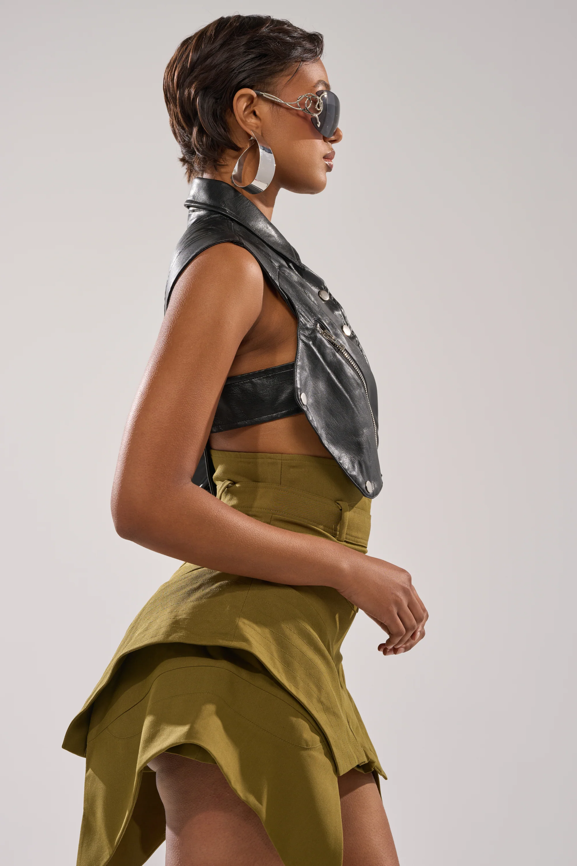 ALL FOR ME FAUX LEATHER BLOUSE - Image 4