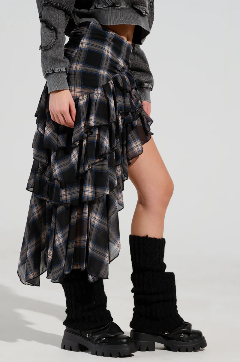 ALL MY LOVE PLAID SKIRT - Image 4