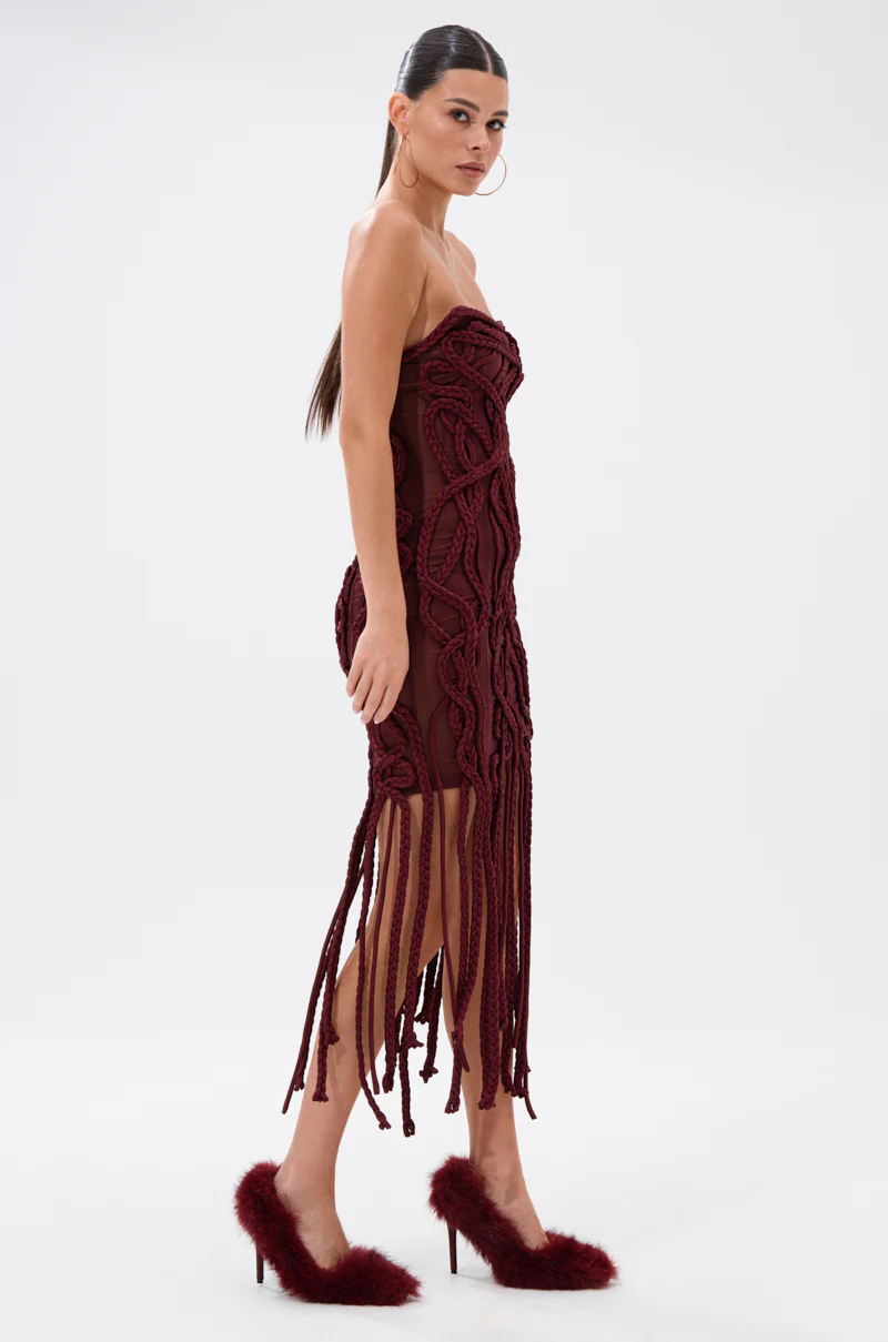 ALL OVER THE PLACE BRAIDED MINI DRESS - Image 6