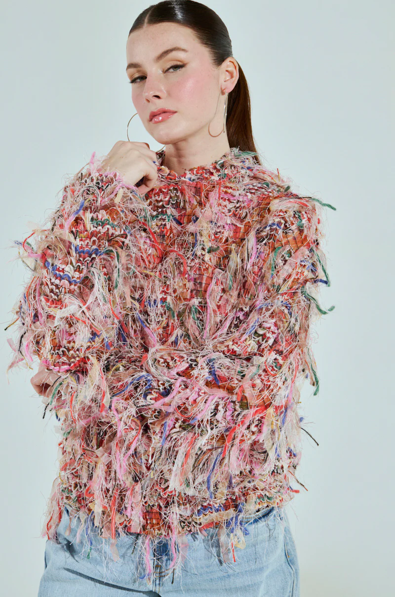 ALL OVER THE PLACE FRINGE SWEATSHIRT - Image 2