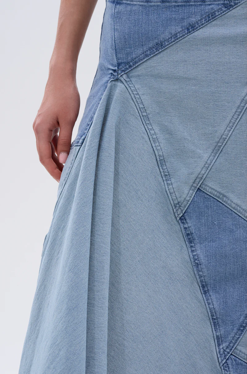 ALL WE NEED IS LOVE DENIM MIDI SKIRT - Image 9