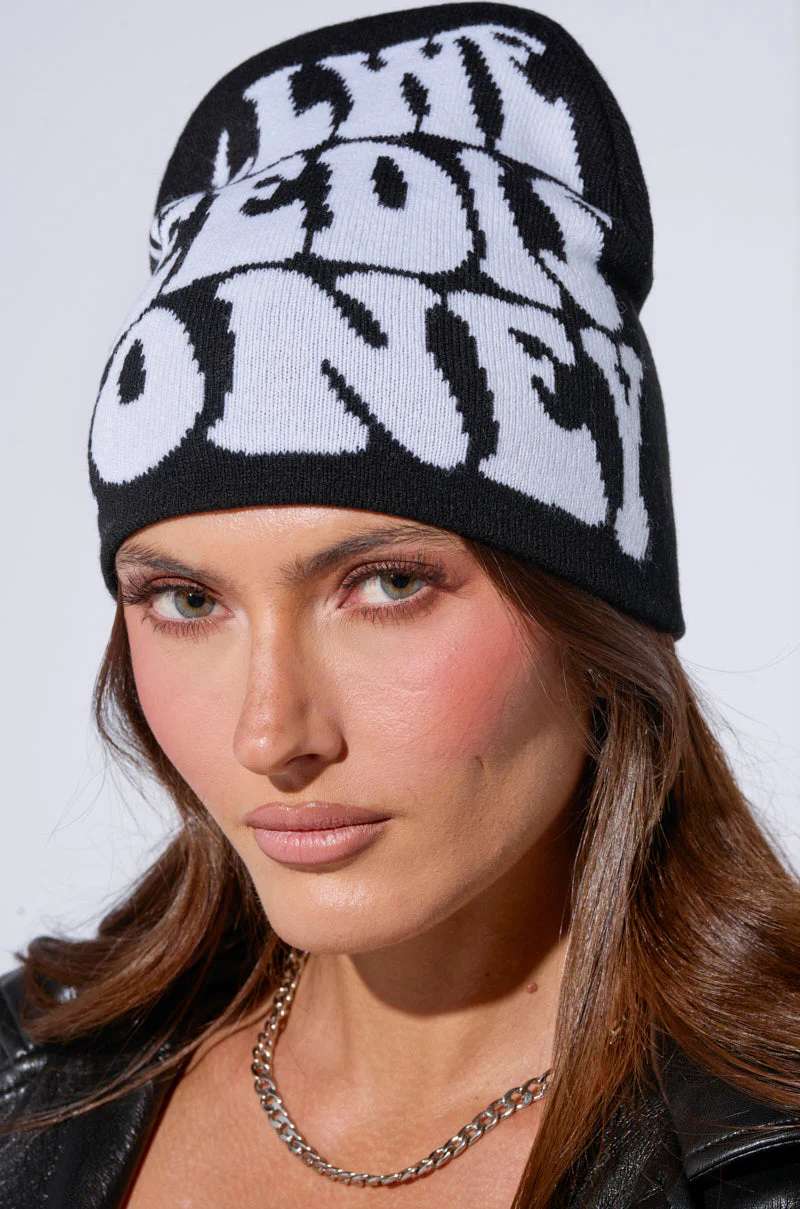 ALL WE NEED IS MONEY BLACK BEANIE - Image 2