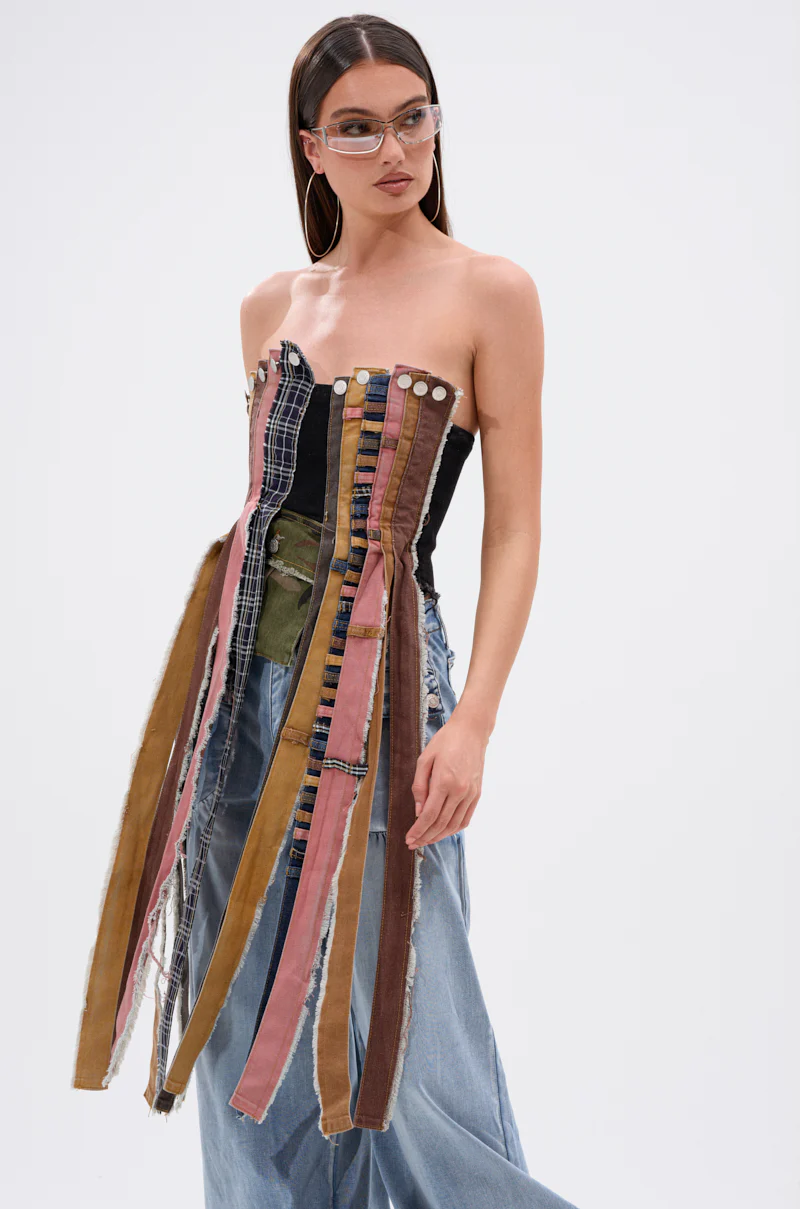 A LOT GOING ON DENIM TOP - Image 2