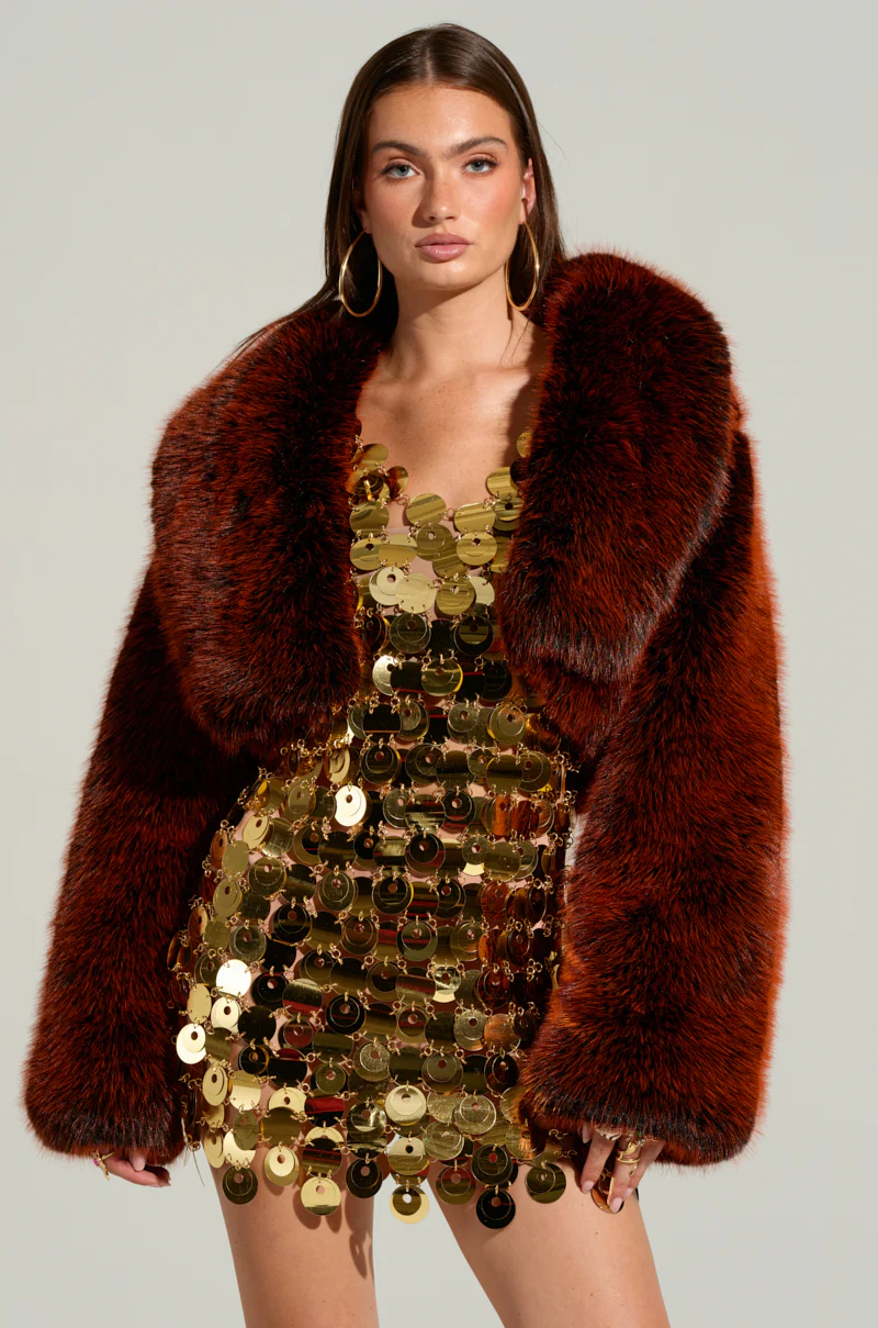 ALTER EGO FAUX FUR COAT - Image 5