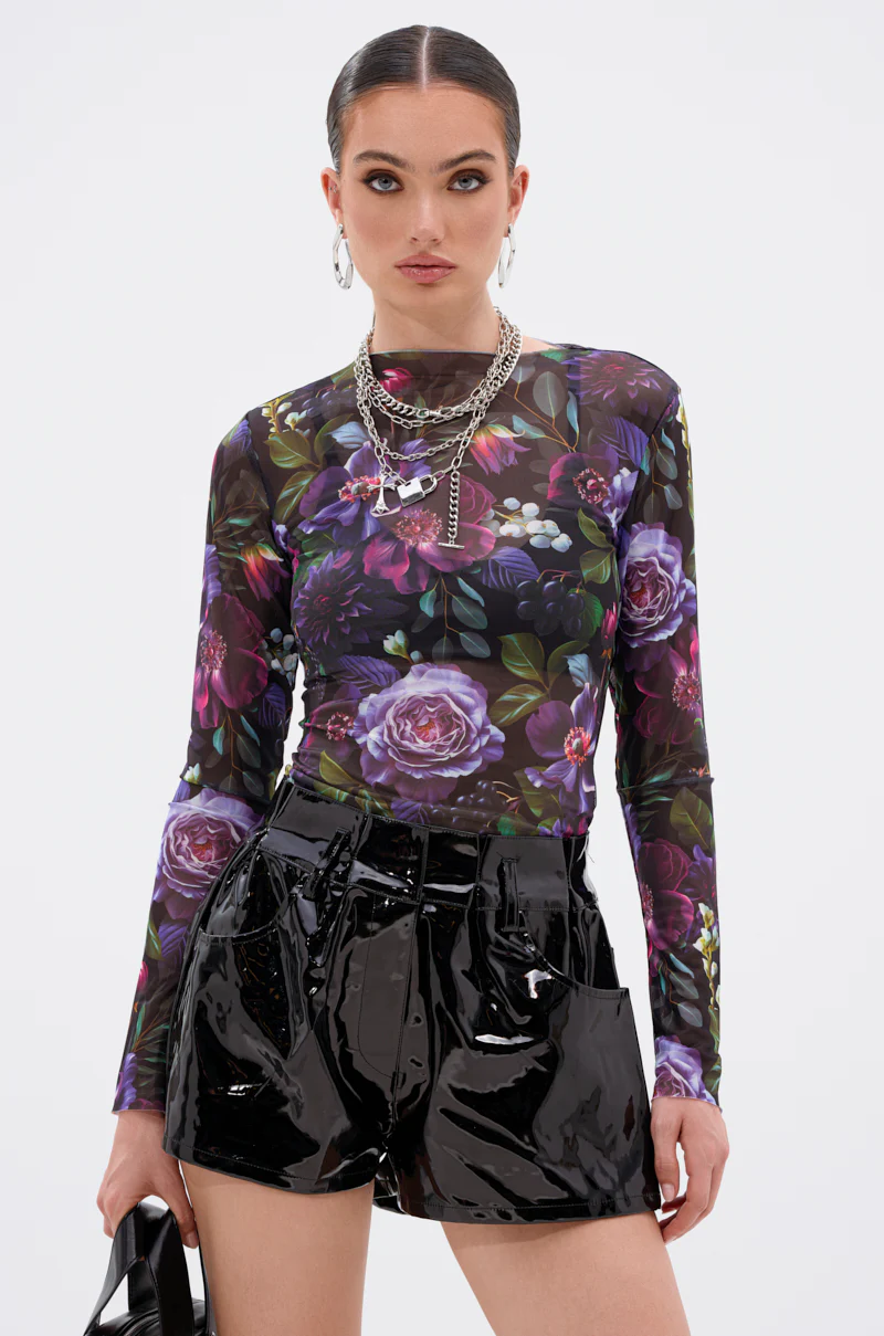ANOTHER ROSE LONG SLEEVE MESH TOP - Image 3