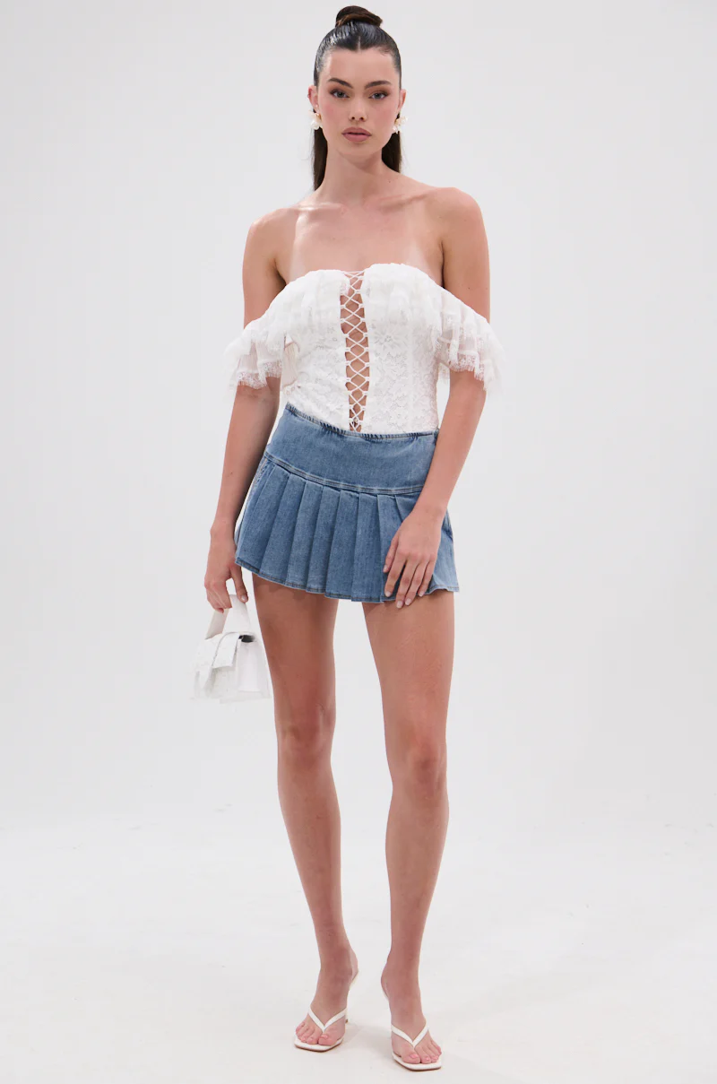 ARIELLE LACE BODYSUIT IN WHITE - Image 5