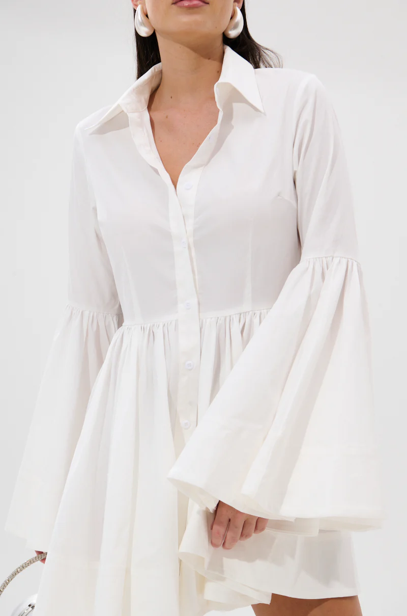 AROUND THE WORLD POPLIN MINI DRESS - Image 8