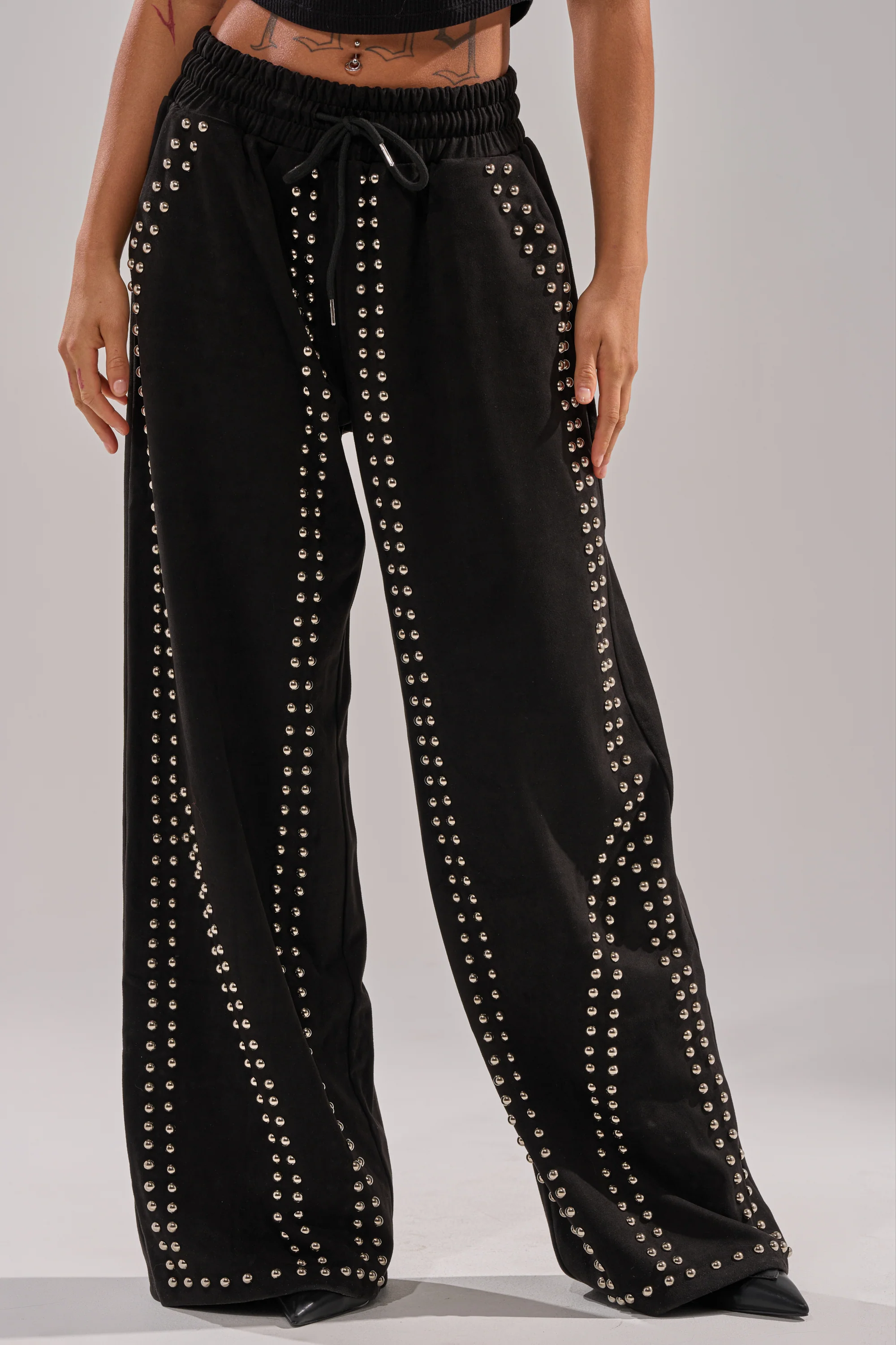 ASHLEY STUDDED WIDE LEG JOGGER - Image 3