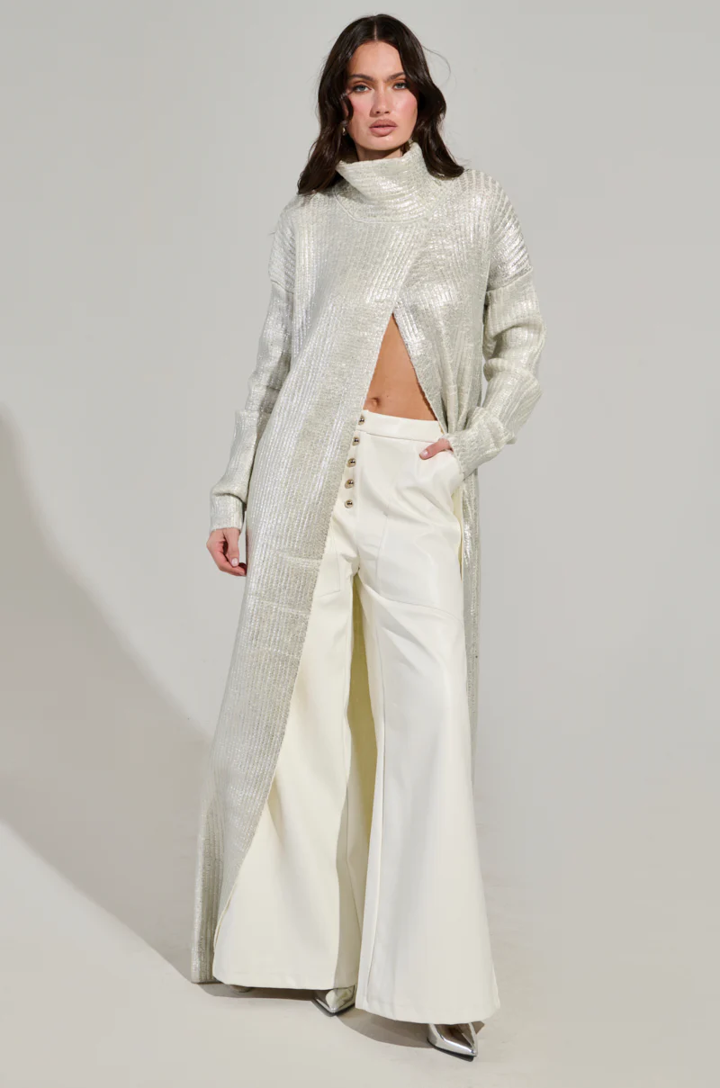 ASHLYN FAUX LEATHER PANT IN WHITE - Image 2