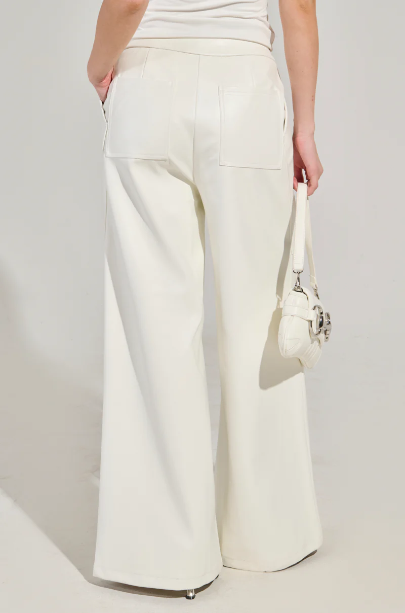 ASHLYN FAUX LEATHER PANT IN WHITE - Image 5