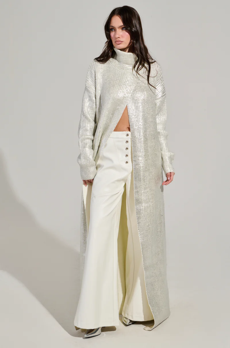 ASHLYN FAUX LEATHER PANT IN WHITE - Image 6