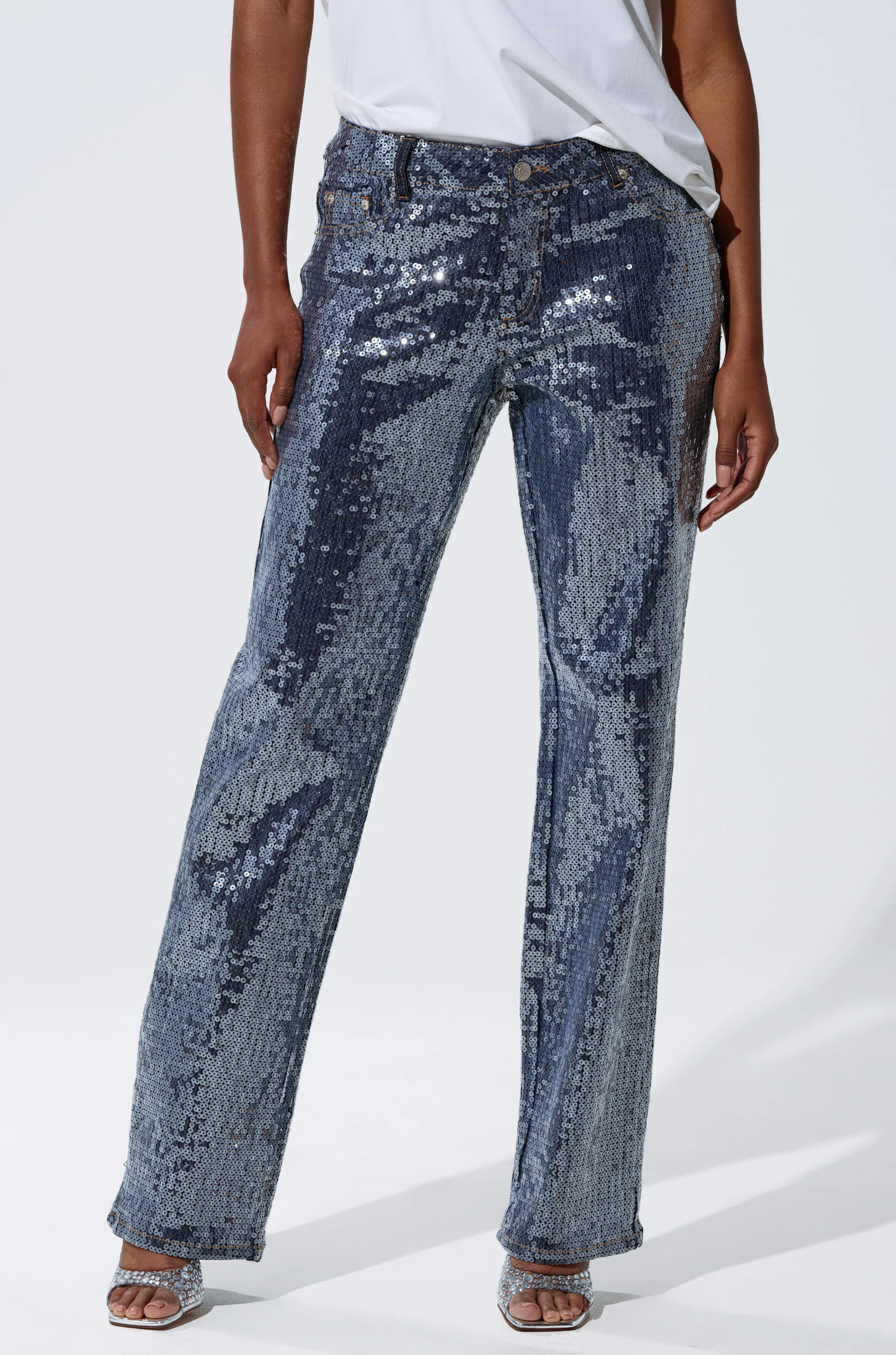 ASHTON SEQUIN DENIM PANT - Image 4