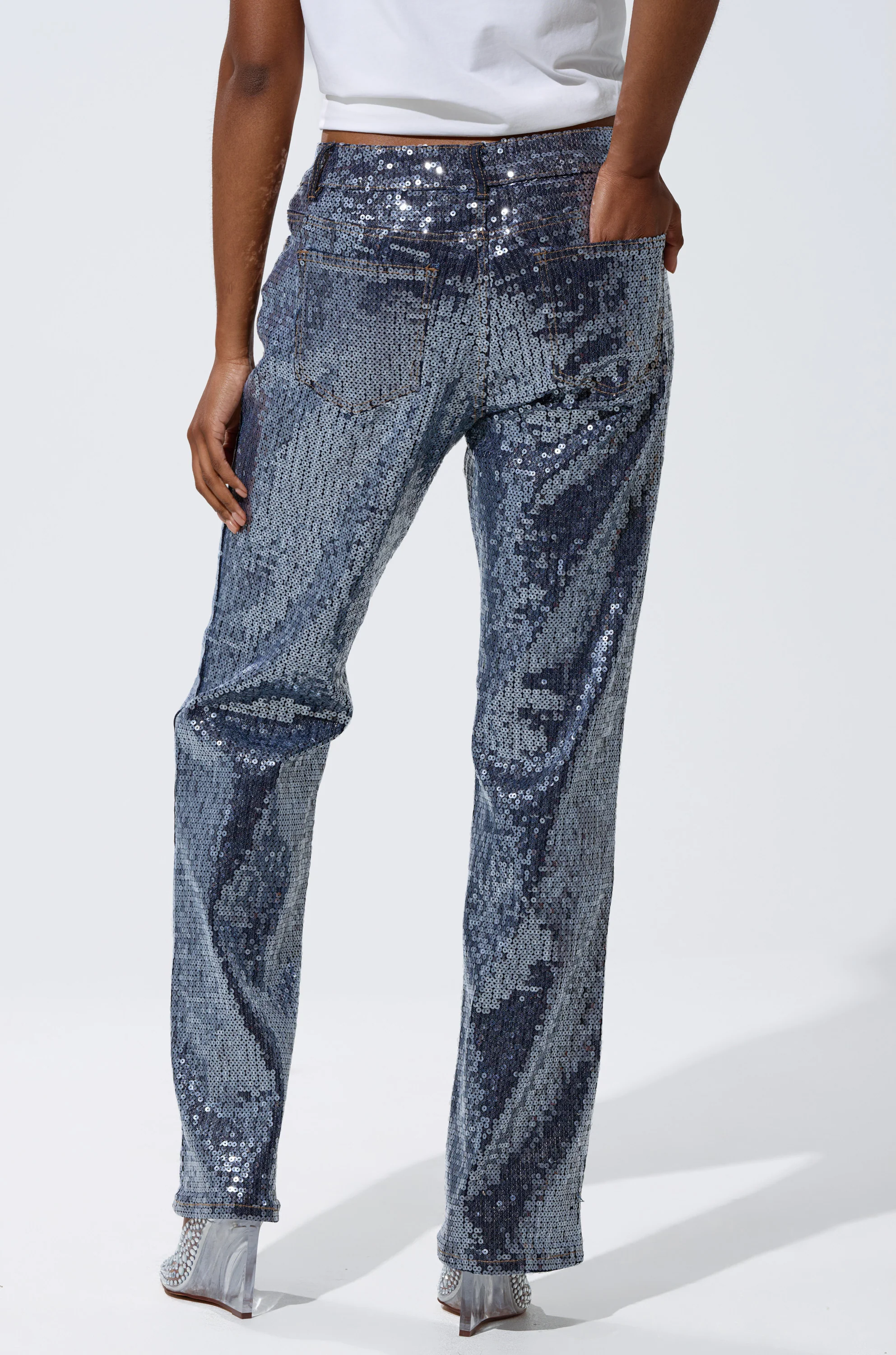 ASHTON SEQUIN DENIM PANT - Image 7