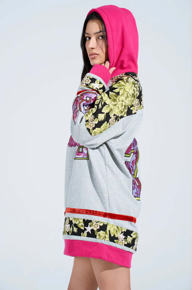 ATHLETIC BROCADE SWEATSHIRT DRESS - Image 4
