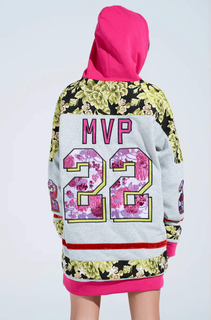 ATHLETIC BROCADE SWEATSHIRT DRESS - Image 5