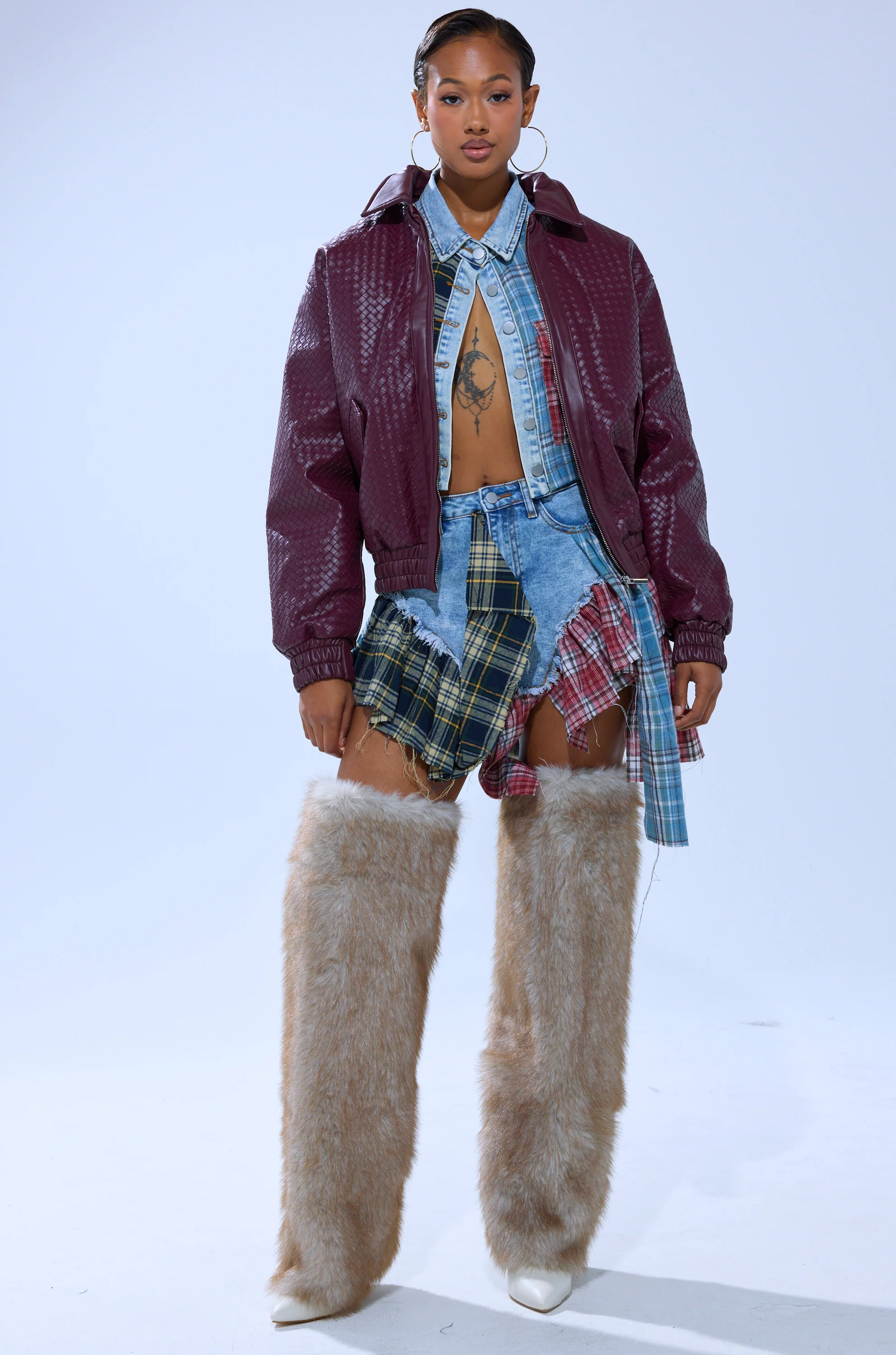 AUTUMN VIBES PLAID MINI SKIRT - Image 7