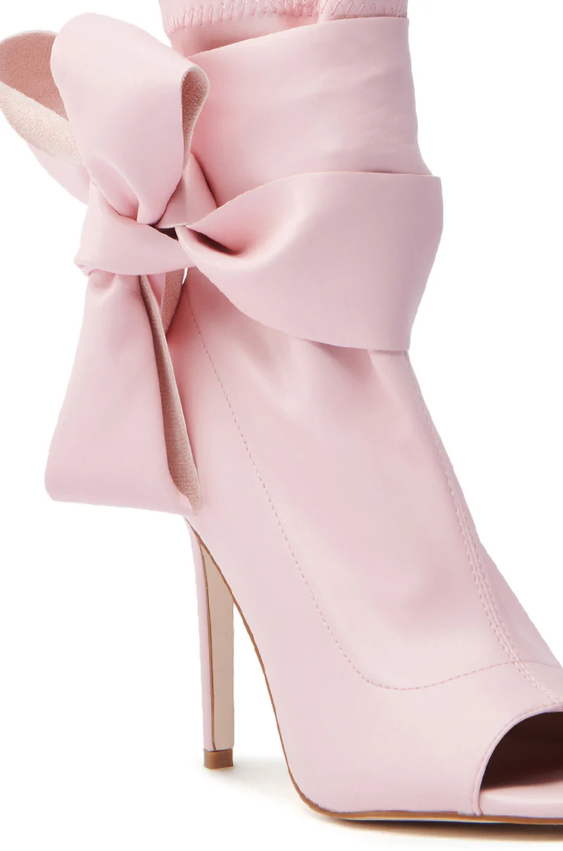 AZALEA WANG KLARICE PINK OPEN TOE BOOTIE - Image 8