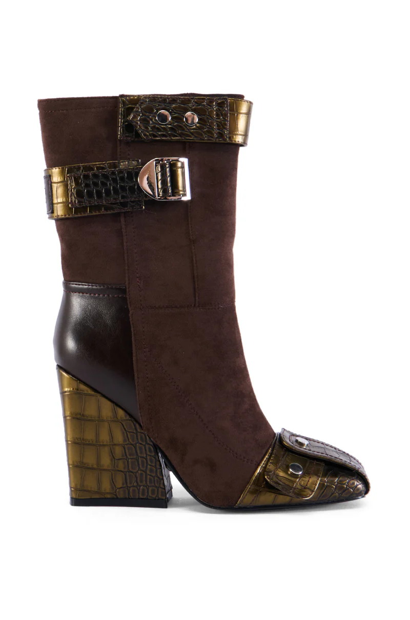 AZALEA WANG ALLONA BROWN BOOTIE - Image 3