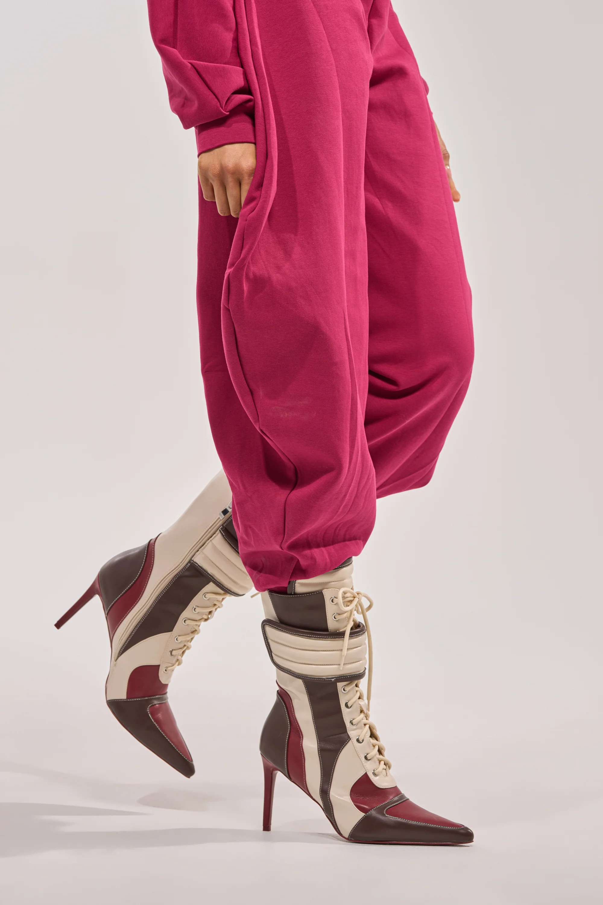 AZALEA WANG AMADA BROWN SPORTY STILETTO BOOTIE - Image 4