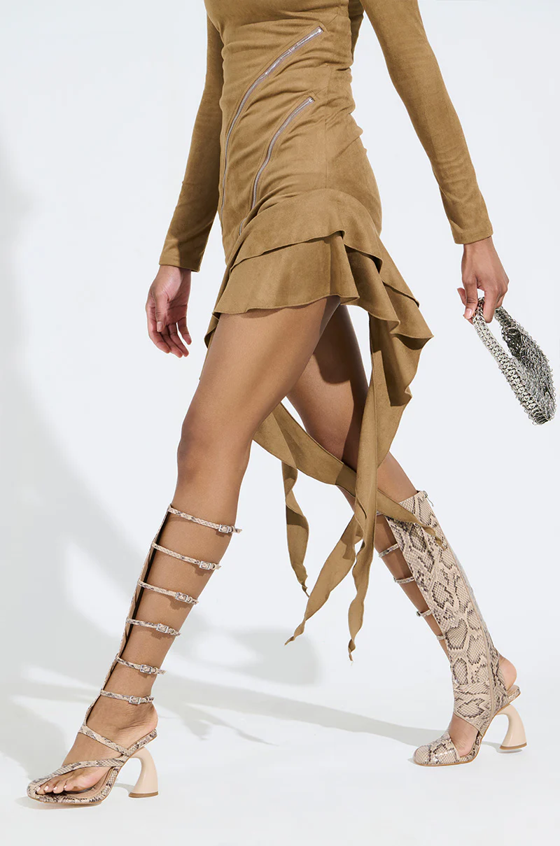 AZALEA WANG ANDRIUS SNAKE CHUNKY GLADIATOR SANDAL - Image 3