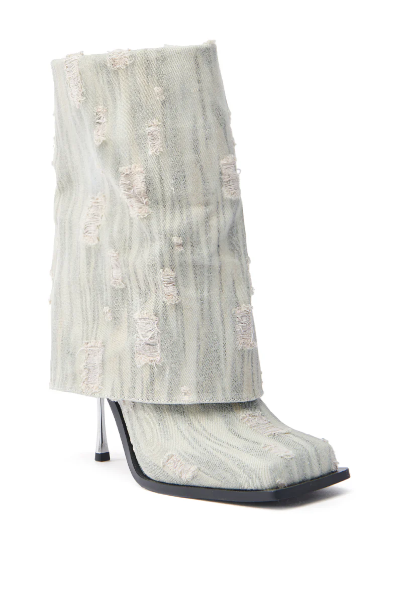  AZALEA WANG ANNECY GREY WASHED BOOTIE - Image 5