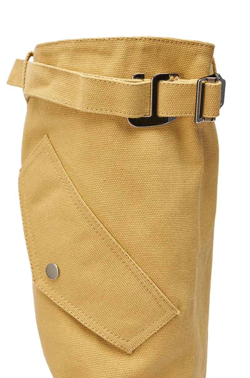 AZALEA WANG ANOUK KHAKI SPORT WEDGE BOOT - Image 11