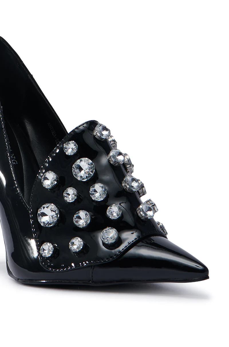 AZALEA WANG ANTHEA BLACK STILETTO PUMP - Image 8